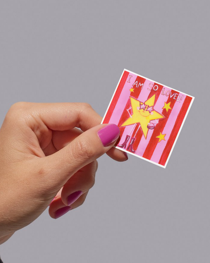 "i am so loved" sticker